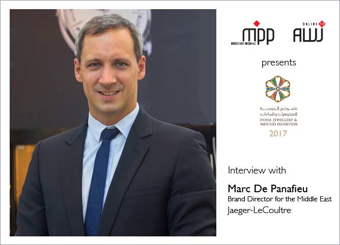 Marc De Panafieu, Brand Director for the Middle East, Jaeger-LeCoultre