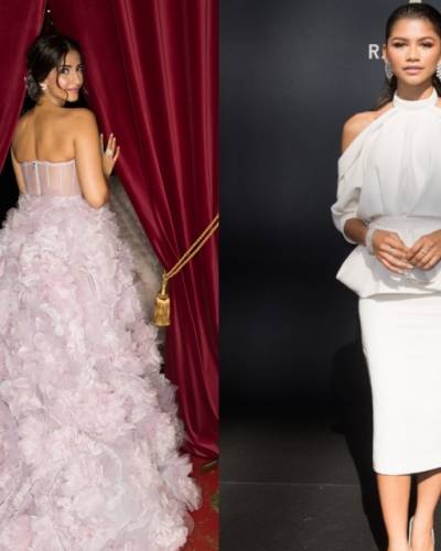 Celebrities shines in Chopard at the Ralph & Russo Haute Couture show.