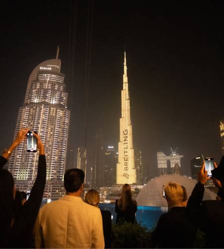 Breitling lights up Burj Khalifa and Riyadh Boulevard with new Navitimer 36, 32 Campaign