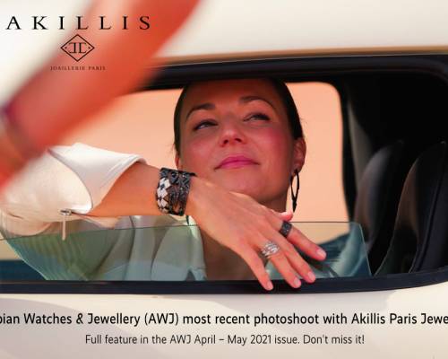 Arabian Watches & Jewellery (AWJ) most recent photoshoot with Akillis Paris Jewellery