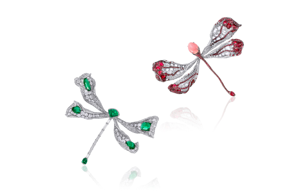 Pair of Dragonfly brooches by Cindy Chao 