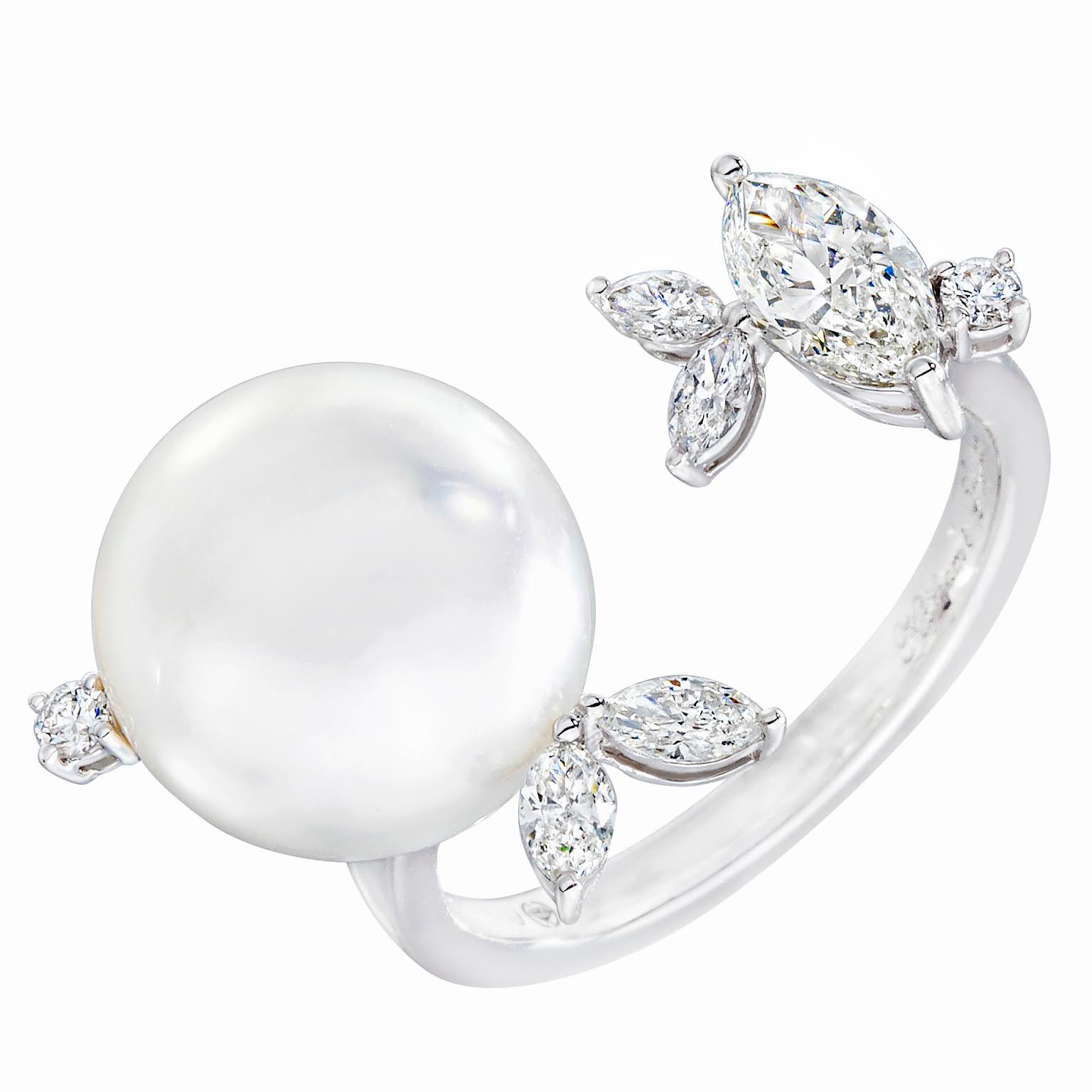 CLASSIC PEARL GARDENIA RING BY KALTHAM’S PAVILION JEWELLERY