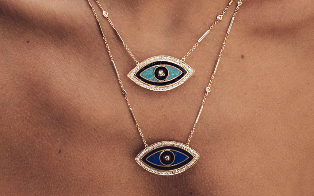 قلادات Gemstone Eyes من Jacquie Aiche