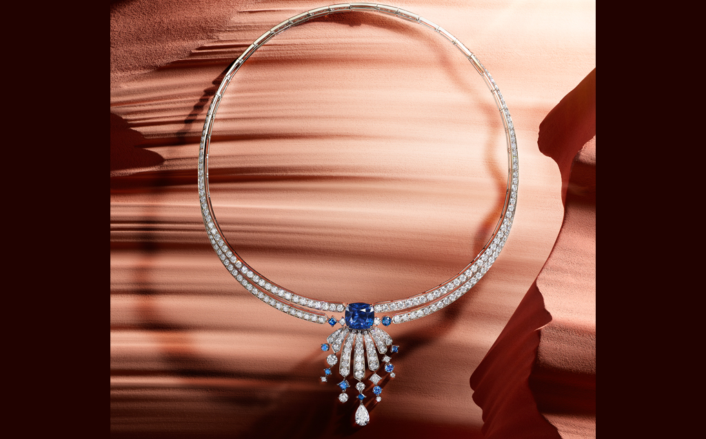 Golden Oasis Diamond Veil transformable necklace