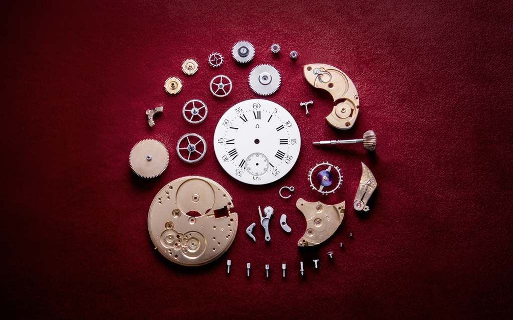 The 19-ligne OMEGA Calibre components