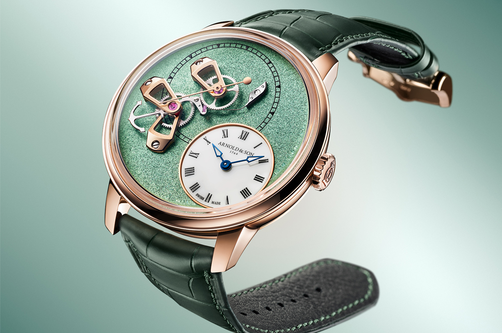 Arnold & Son Unveils DSTB 42 in Red Gold Mint Green and Platinum Ascot Blue Editions
