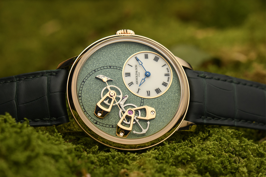 Arnold & Son Unveils DSTB 42 in Red Gold Mint Green and Platinum Ascot Blue Editions