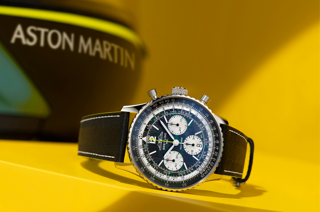 Breitling Returns to Formula 1® with Aston Martin Aramco Partnership and Racing-Inspired Navitimer