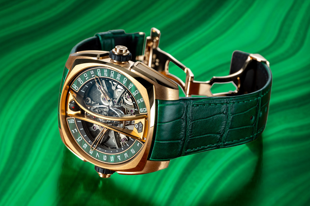 Introducing the Klepcys Vertical Skeleton Tourbillon Malachite by Cyrus Genève 