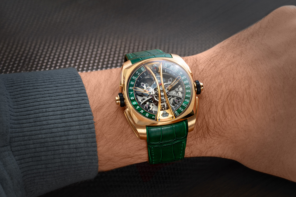 Introducing the Klepcys Vertical Skeleton Tourbillon Malachite by Cyrus Genève 