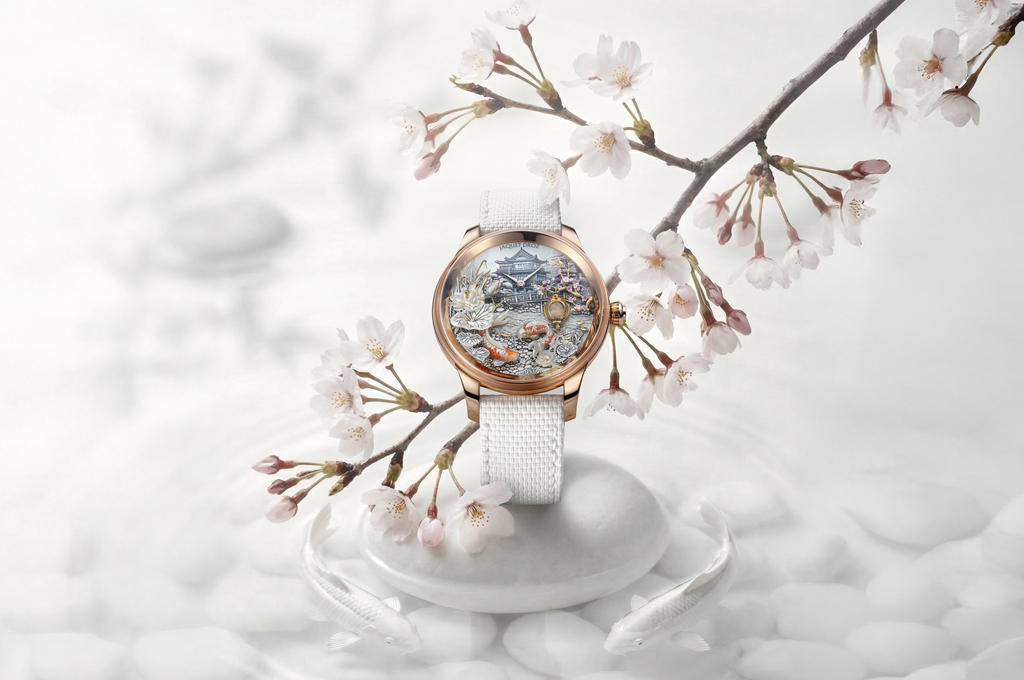 Jaquet Droz Introduces the Petite Heure Minute Red Gold – Japanese Garden: Mother-of-Pearl at Its Finest