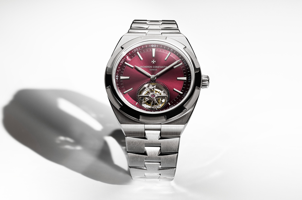 Vacheron Constantin Introduces the Overseas Titanium Tourbillon with Deep Red Dial