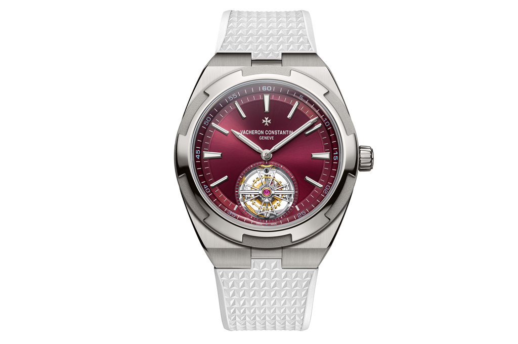 Vacheron Constantin Introduces the Overseas Titanium Tourbillon with Deep Red Dial