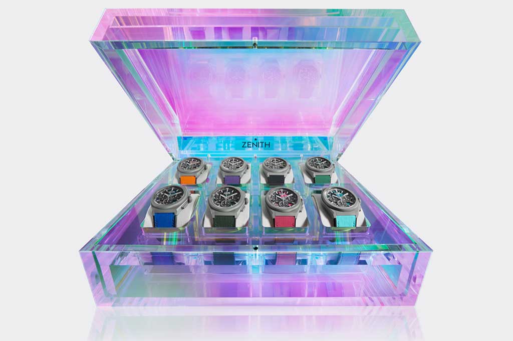ZENITH unveils “Ultra Colour” Box Set of 8 Chromatically Charged DEFY 21 Models